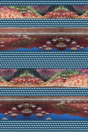 抽象岩石纹路波点印花华亿平台图片