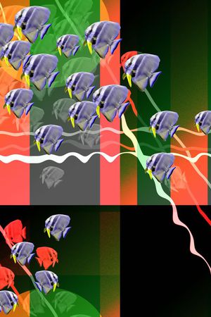 几何动物混搭印花华亿平台图片