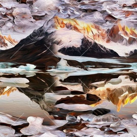 风光 雪山 冰雪印花华亿平台图片