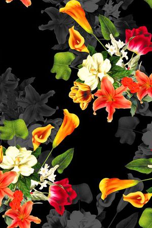 朵花花卉印花华亿平台图片