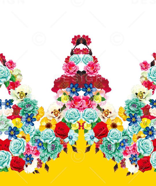 花卉定位印花华亿平台图片