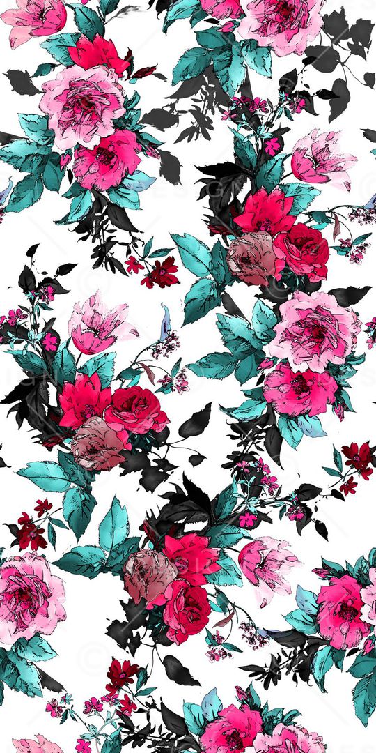 植物花朵印花华亿平台图片