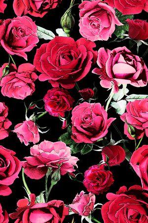 高貴玫瑰花印花华亿平台图片