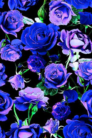 高貴玫瑰花印花华亿平台图片