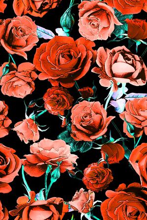 高貴玫瑰花印花华亿平台图片