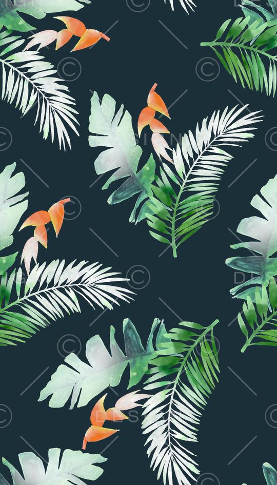 热带风情印花华亿平台图片