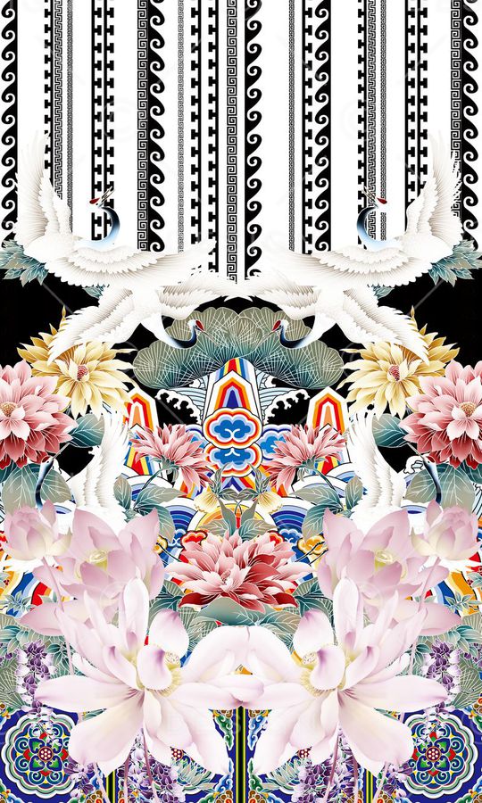 潮流时尚印花华亿平台图片