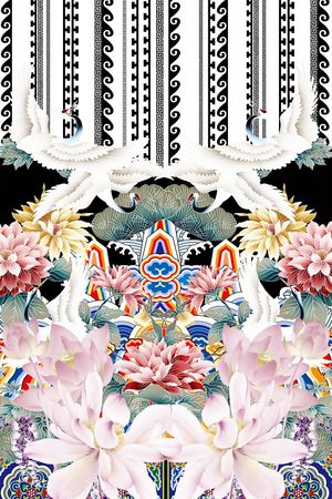 潮流时尚印花华亿平台图片