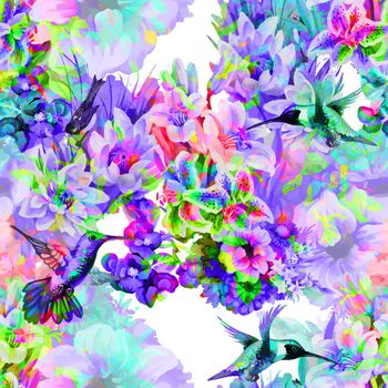 花鸟印花华亿平台图片