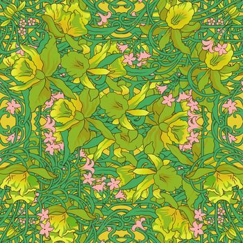 458048-高端时尚大牌重叠花卉花藤