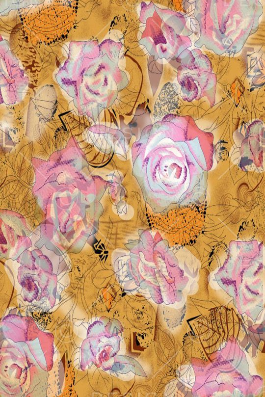 粉色甜蜜印花华亿平台图片