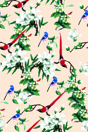 中国风印花华亿平台图片