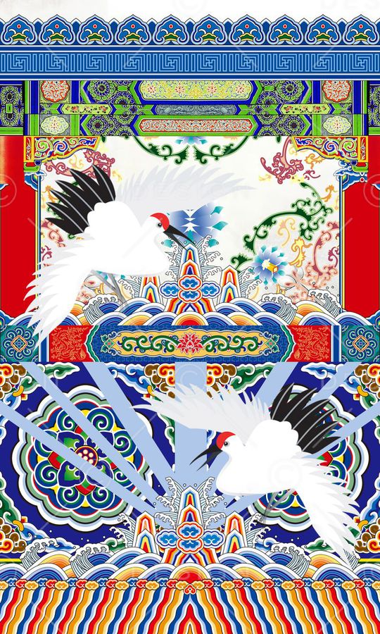 潮流时尚印花华亿平台图片