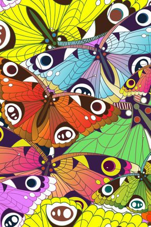 蝴蝶印花华亿平台图片