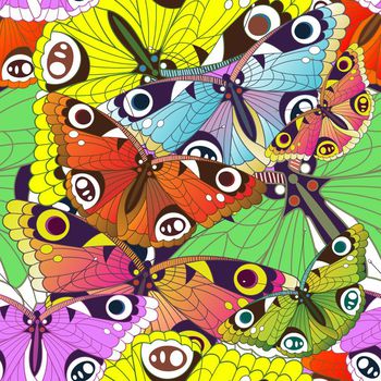 蝴蝶印花华亿平台图片