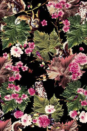 松鼠印花华亿平台图片