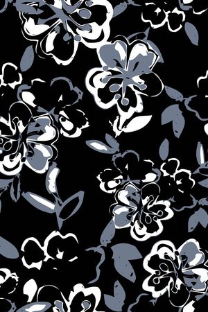 经典黑白印花华亿平台图片