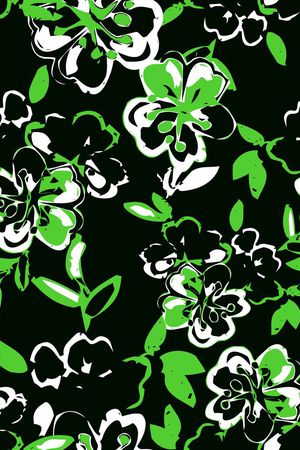 经典黑白印花华亿平台图片