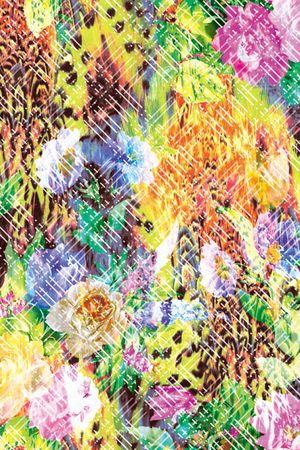 抽象豹纹印花华亿平台图片