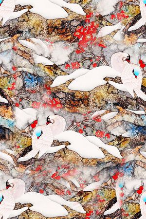 中国风印花华亿平台图片