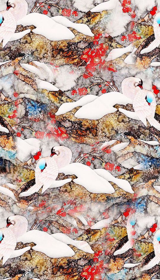 中国风印花华亿平台图片