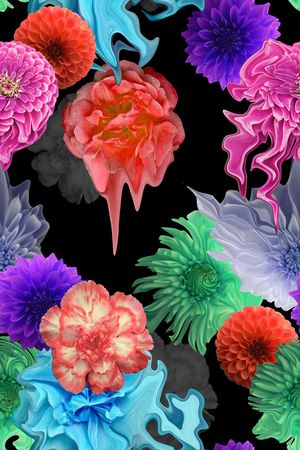 花卉印花华亿平台图片