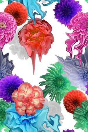 花卉印花华亿平台图片