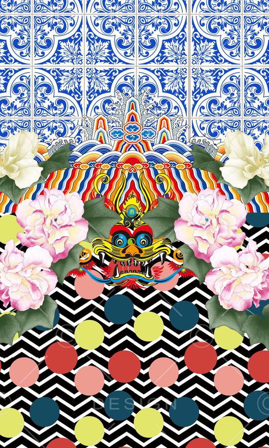 花卉印花华亿平台图片