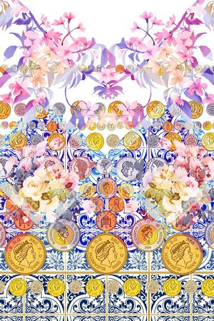 几何渐变印花华亿平台图片