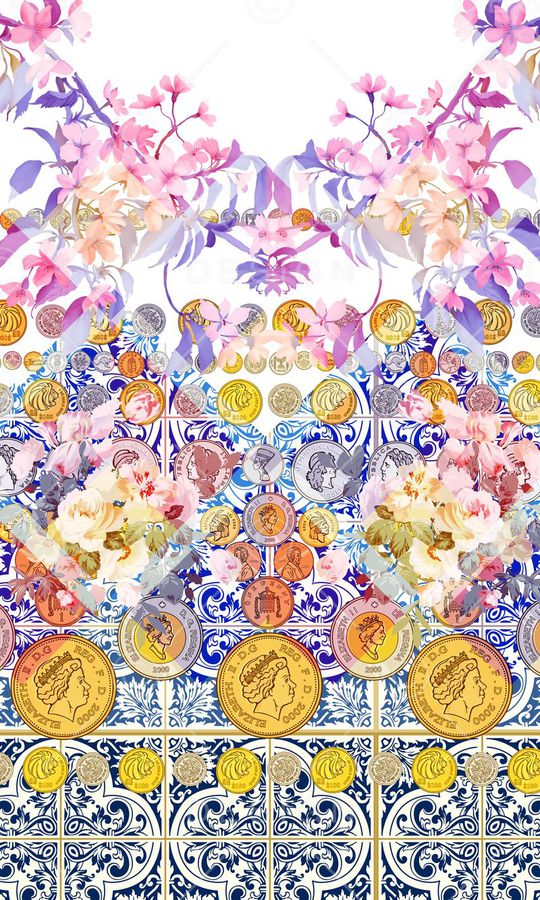 几何渐变印花华亿平台图片