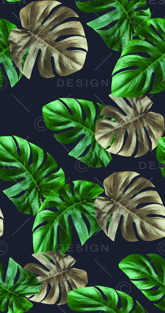 树叶印花华亿平台图片