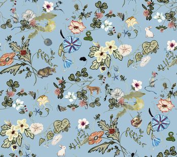 458428-时尚大牌12生肖热带丛林花卉纯手绘