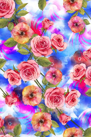 手绘印花华亿平台图片