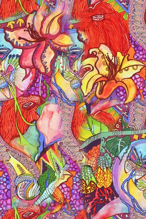 手绘印花华亿平台图片