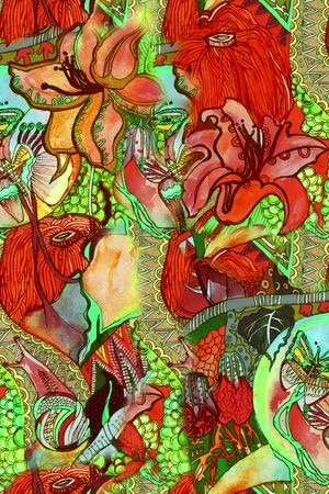 手绘印花华亿平台图片