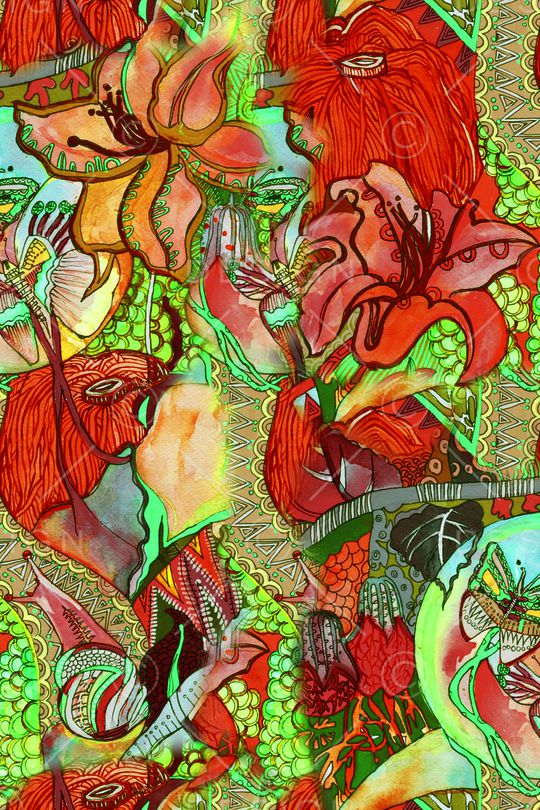 手绘印花华亿平台图片