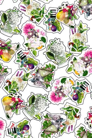 水彩花卉印花华亿平台图片