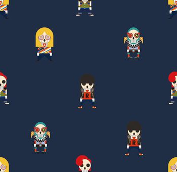 458836-高冷时尚卡通骷髅头插画衬衫华亿平台