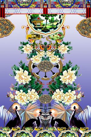 中国风印花华亿平台图片