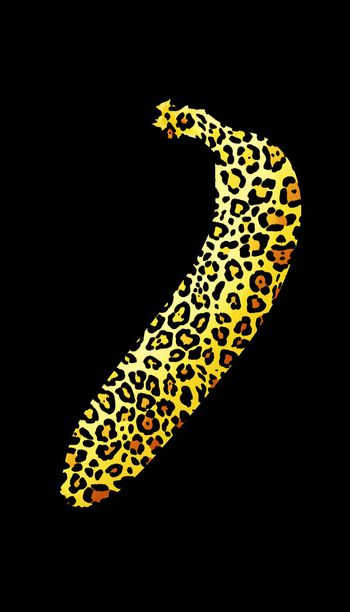 458884-简约潮流水果香蕉豹纹男装T-SHI