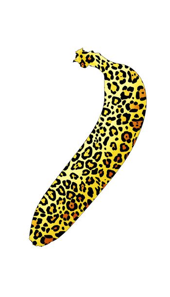 458885-简约潮流水果香蕉豹纹男装T-SHI