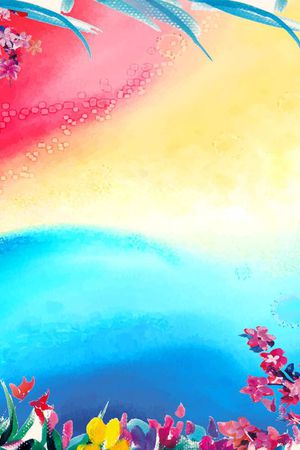 花卉 彩色 围巾印花华亿平台图片