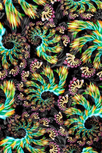 458922-多彩炫彩抽象花卉花纹