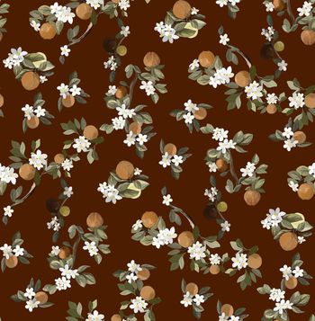 459105-潮流时尚大牌纯电脑手绘复古秋冬花果