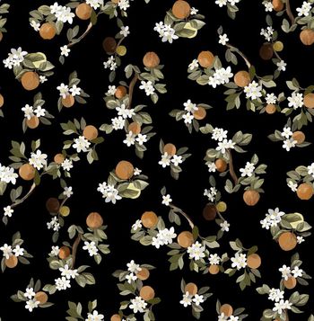 459106-潮流时尚大牌纯电脑手绘复古秋冬花果