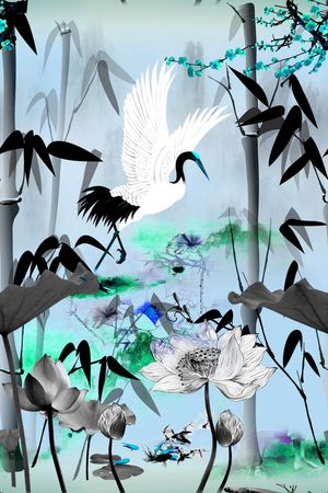 荷叶印花华亿平台图片