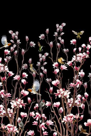 定位紫红花印花华亿平台图片