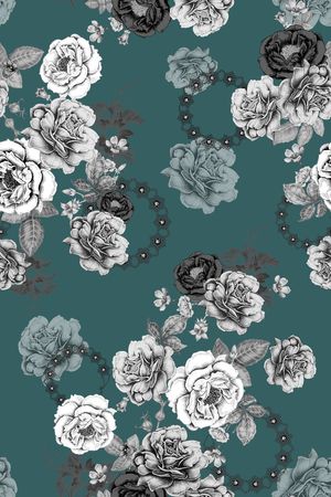 素雅花卉印花华亿平台图片