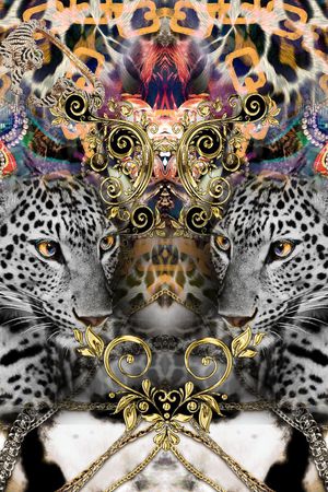 豹纹头像印花华亿平台图片