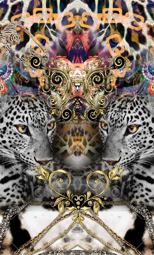 豹纹头像印花华亿平台图片